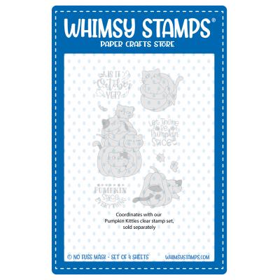 Whimsy Stamps NoFuss Masks - Pumpkin Kitties